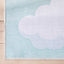 Cloud 9 Modern Mint Flat-Weave Washable Kids Rug W-KD-07C