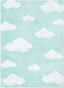 Cloud 9 Modern Mint Flat-Weave Washable Kids Rug W-KD-07C