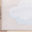 Cloud 9 Modern Peach Flat-Weave Washable Kids Rug W-KD-07D