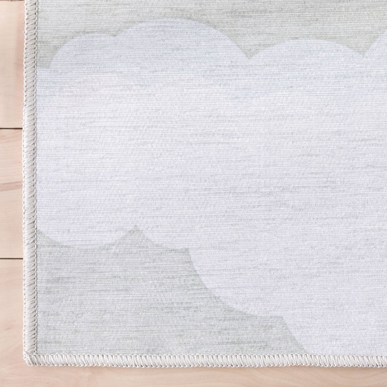 Cloud 9 Modern Linen Flat-Weave Washable Kids Rug W-KD-07I