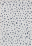 Animal Dots Modern Ivory Black Flat-Weave Washable Area Rug W-KD-08A