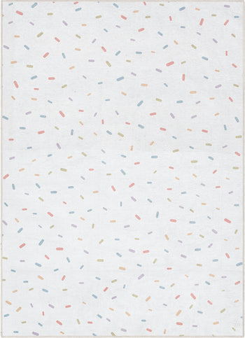 Sprinkles Modern Multi Color Flat-Weave Washable Area Rug W-KD-09A
