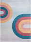 Kaleidoscope Rainbow Modern Multi Color Flat-Weave Washable Area Rug W-KD-15B