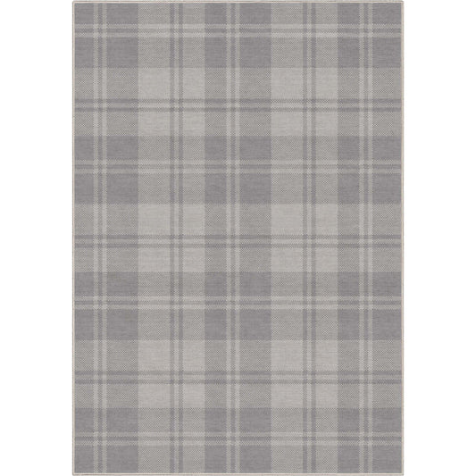 Apollo Plaid Light Grey Rug W-PLD-01C