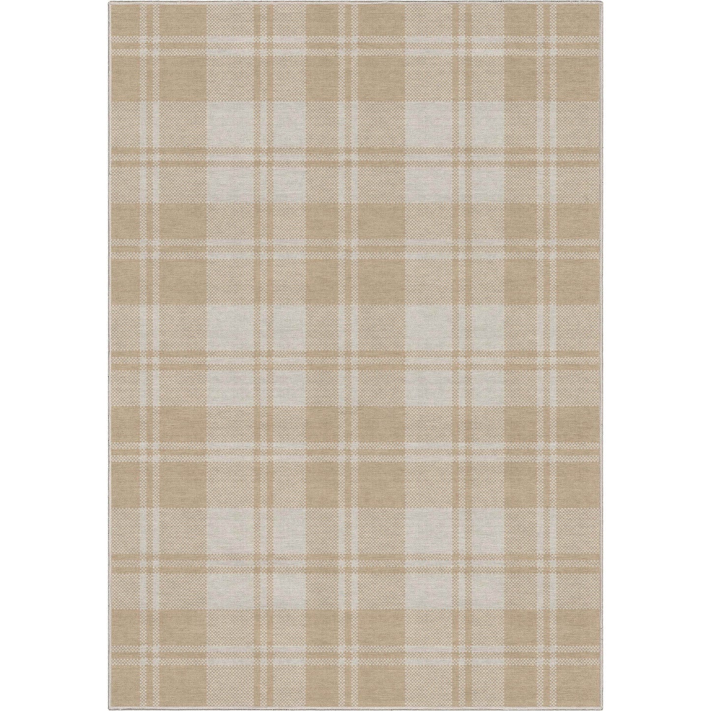 Apollo Plaid Beige Brown Rug W-PLD-01F