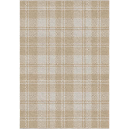 Apollo Plaid Beige Brown Rug W-PLD-01F