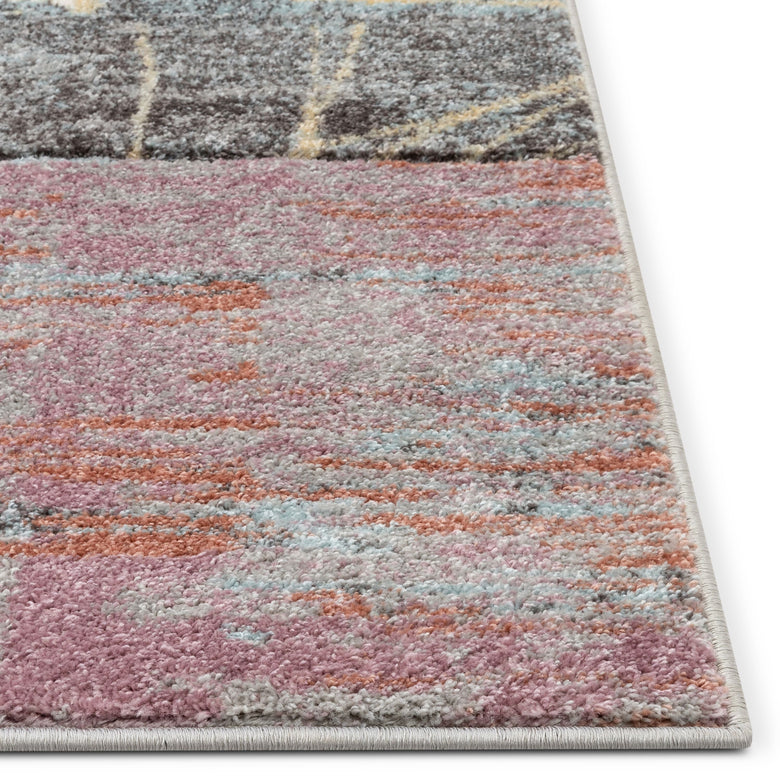 Carbon Abstract Geometric 3D Textured Multi Rug WH-02