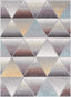 Ely Mid-Century Modern Geometric Triangles Grey Multi 3D Textured Rug WH-147