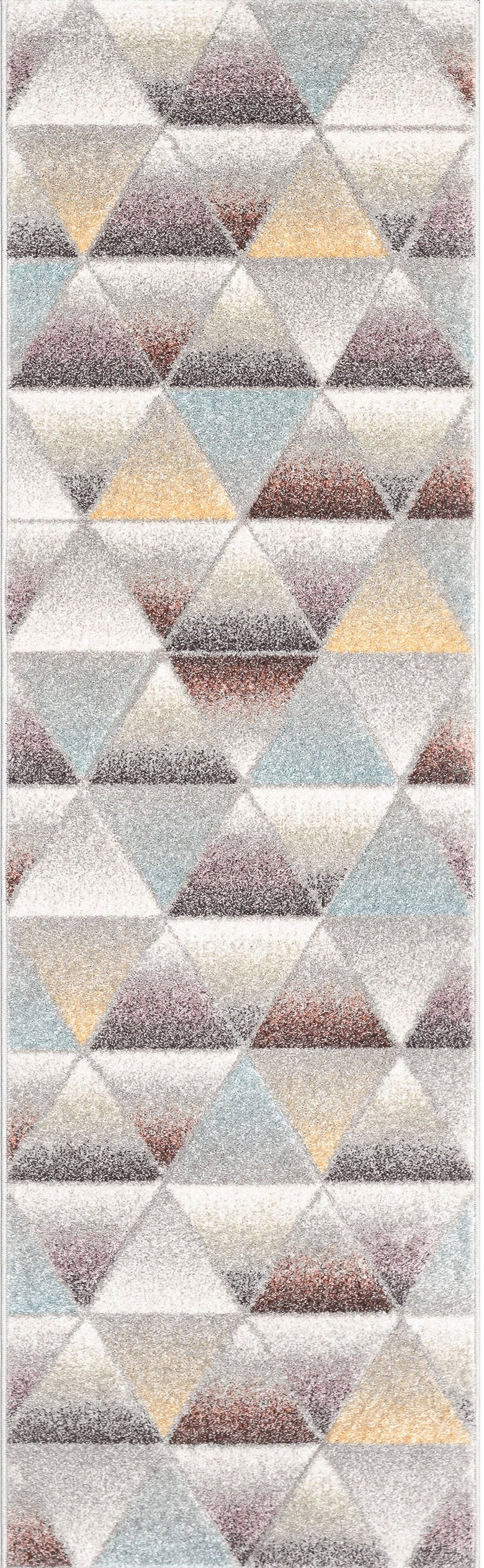 Ely Mid-Century Modern Geometric Triangles Grey Multi 3D Textured Rug WH-147