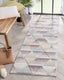 Ely Mid-Century Modern Geometric Triangles Grey Multi 3D Textured Rug WH-147