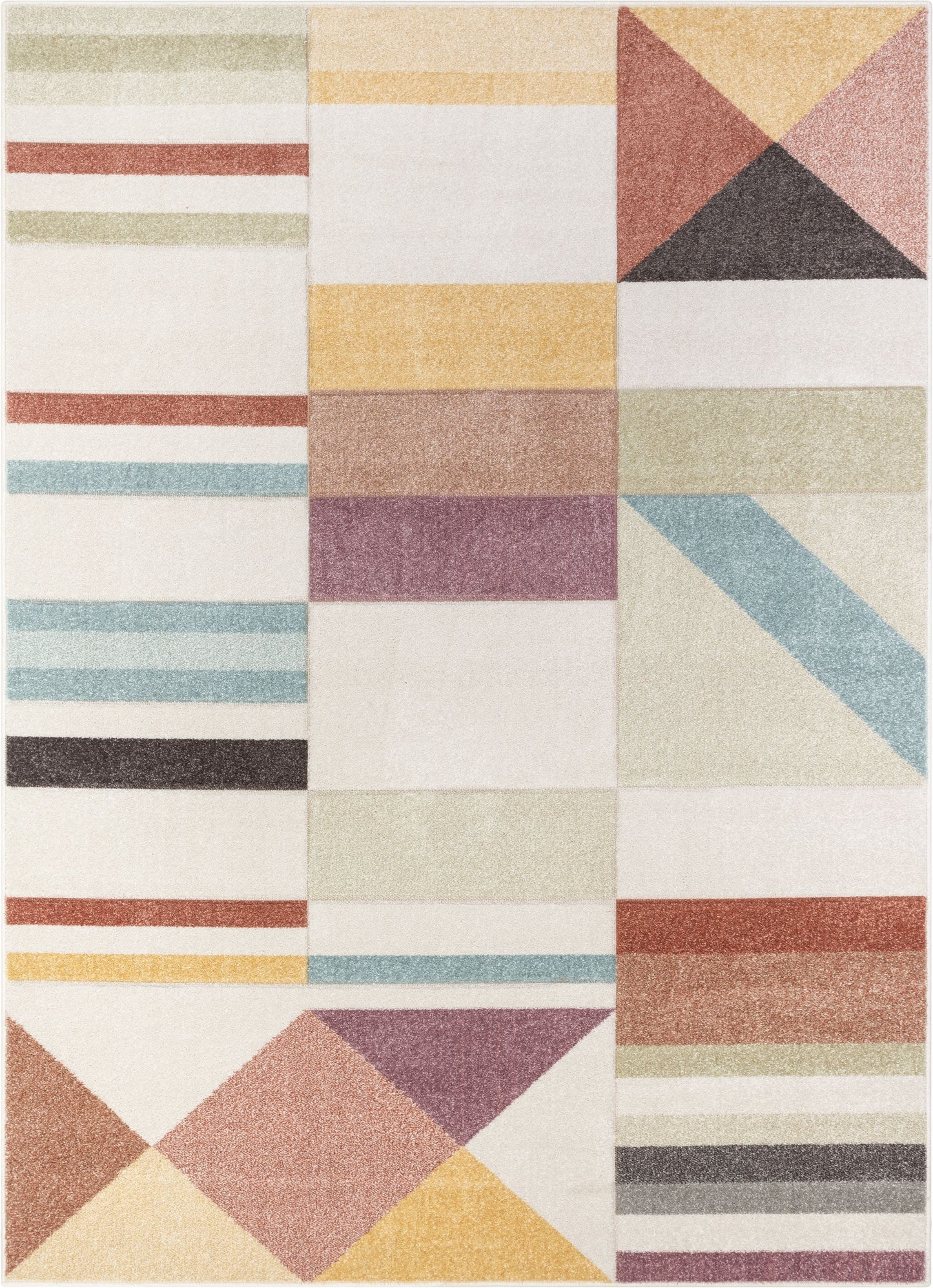 Unita Geometric Scandinavian 3D Textured Multi Rug WH-22