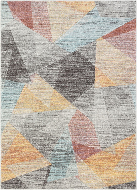 Laramie Geometric Abstract 3D Textured Multi Rug WH-62