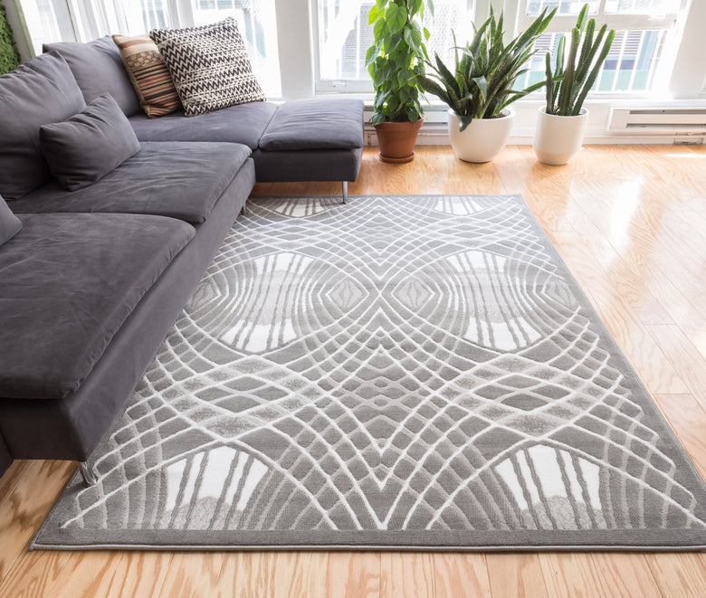 Cool Runnings Grey Modern Rug 1708