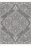 Mara Medallion Botanical Pattern Grey Kilim-Style RugLDL-237
