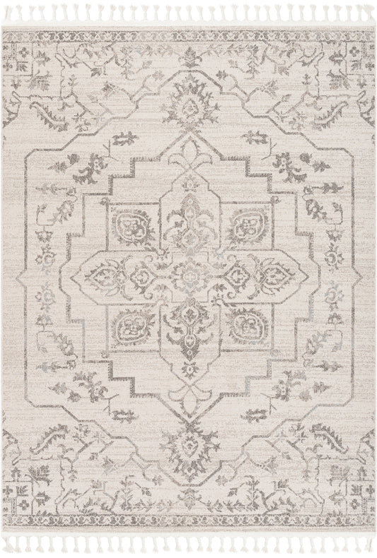 Valentina Oriental Medallion Pattern Brown Beige Kilim-Style RugLDL-248